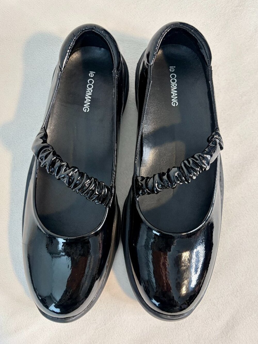 Le Cormang Black Patent Leather Shoes - NWOT